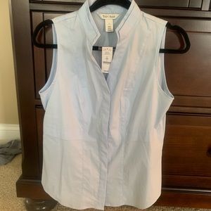 NWT White House Black Market Poplin Top